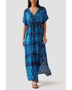 Omika Pia Caftan - Blue