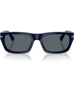 Persol 55Mm Rectangular Sunglasses - Blue