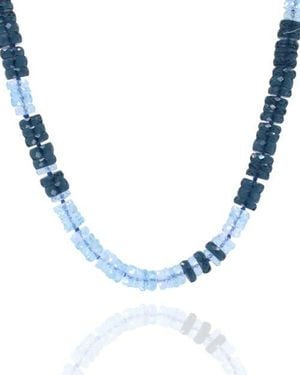 C. Grassi Faceted Gemstone Necklace - Blue