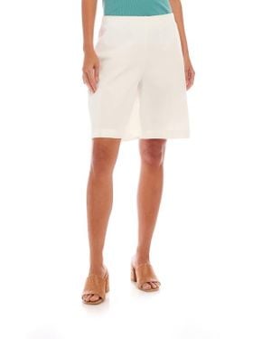 Karen Kane High Waist Stretch Twill Shorts - White