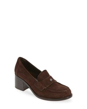 Tory Burch Double T Logo Loafer Pump - Brown