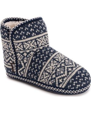 Muk Luks Leigh Bootie Slipper - Blue