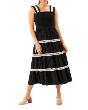 Karen Kane Tiered Midi Dress - Black