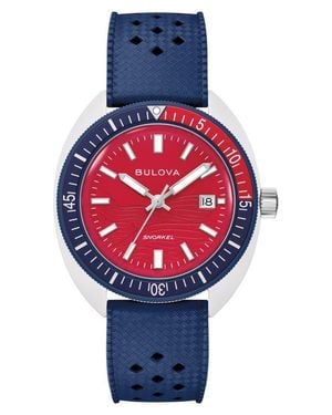 Bulova X Sail4Th Snorkel Rubber Strap Watch, 41Mm - Blue
