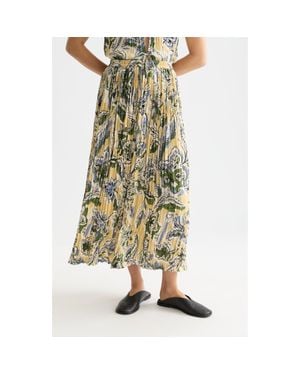 Scotch & Soda Pleated Midi Skirt - Metallic