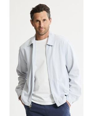 Jachs New York Linen Blend Zip Up Jacket - White