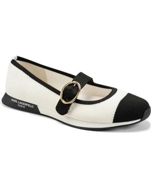 KARL LAGERFELD Manuela Mary Jane Sneaker - White