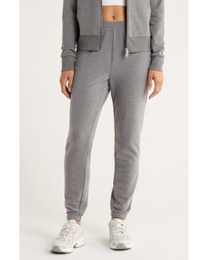 Mpg Slim Fit Cozy Recycled Polyester Blend Fleece Sweatpants - Gray