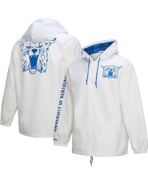 Mitchell & Ness Kentucky Wildcats Coaches Full-Snap Hoodie Jacket - Blue