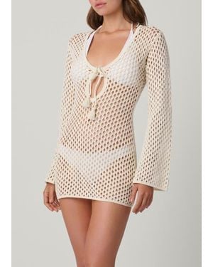 Shoshanna Guerite Mesh Mini Cover Up - White