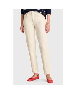 Vineyard Vines Corduroy Ankle Straight Leg Pants - Natural