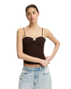 Cotton On Bow Cotton Cami - Multicolor