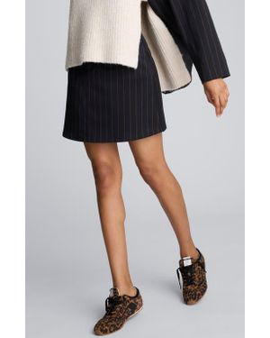 Kenneth Cole Pinstripe Miniskirt - Black