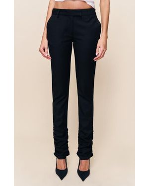 GUIZIO Cora Ruched Hem Pant - Blue