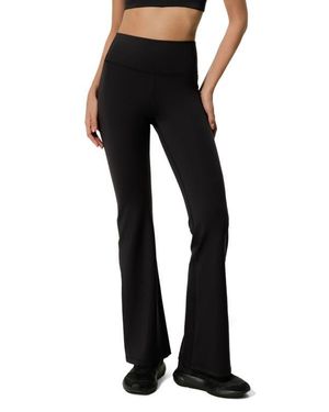 LILYSILK Silk Contour High Rise Flared Drape Flow Leggings - Black