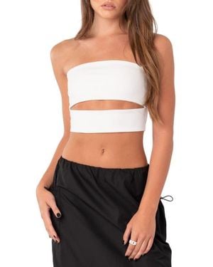 Edikted Darcey Front Cutout Tube Top - Black