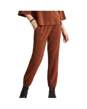 Ottod'Ame Viscose Pants With Lurex - Brown