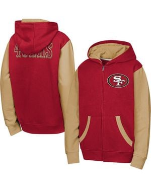 Outerstuff Youth San Francisco 49Ers Stadium Colorblock Full-Zip Hoodie - Red