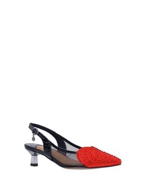J. Reneé Gwyn Slingback Pointed Toe Pump - Red