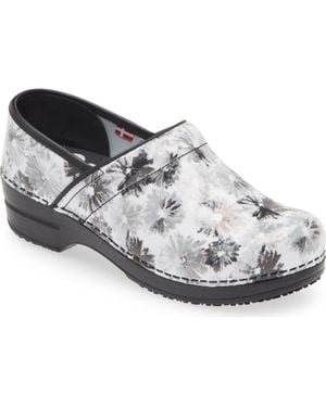 Sanita Inkwell Print Clog - Gray