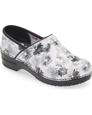 Sanita Inkwell Print Clog - Gray