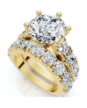 Bliss Diamond Vs Ct Diamond Engagement Wedding Ring Set - Metallic