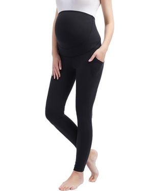 Kimi + Kai Joi Belly & Back Support Pocket Maternity Leggings - Black