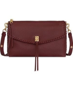 Rebecca Minkoff Darren Top Zip Leather Shoulder Bag - Red