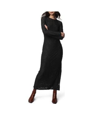 Splendid Cecelia Floral Long Sleeve Maxi Dress - Black
