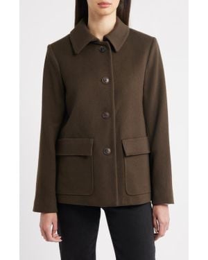 Fleurette Dylan Wool Barn Jacket - Brown