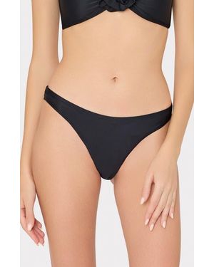 MILLY Solid Margot Bikini Bottoms - Black