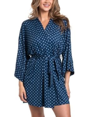 In Bloom Sevilla Short Robe - Blue