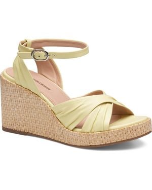 Johnston & Murphy Marcia Ankle Strap Platform Wedge Sandal - Metallic