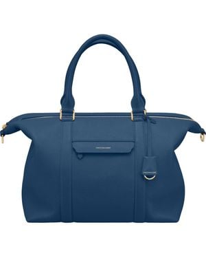 Maison De Sabre Large Leather Weekender Bag - Blue