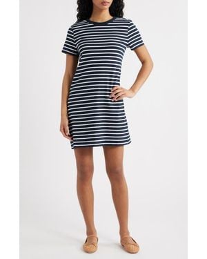 Madewell Stripe T-Shirt Minidress - Blue