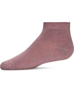 Memoi Basic Silky-Soft Gauge Ankle Sock - Purple