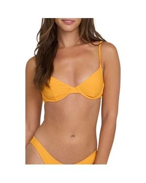 Billabong Tanlines Demi Underwire Rib Bikini Top - Orange