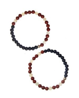 The Healer's Collection N61 Virility/Hormonal Balance Set Of 2 Healer's Bracelets - Black