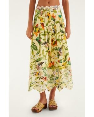 FARM Rio Brasil Collage Maxi Skirt - Yellow