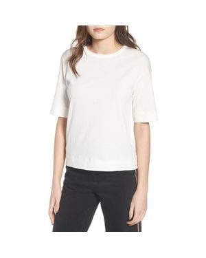 TOPSHOP Boutique Topstitch Tee - White
