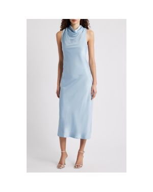 Sam Edelman Cowl Neck Maxi Dress - Blue