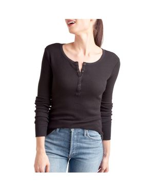 Splendid Classic Thermal Henley - Black