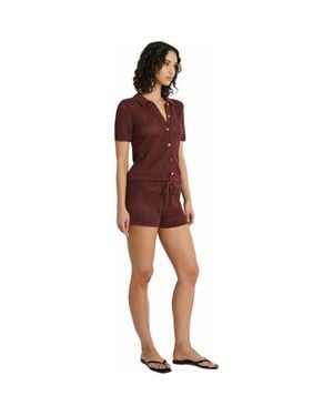 Onia Crochet Knit Micro Short - Red