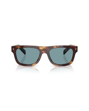 Prada 55Mm Polarized Pillow Sunglasses - Blue