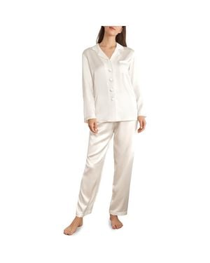 LILYSILK Full Length Silk Pajamas Set - Natural