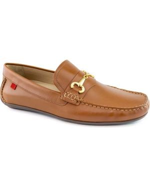 Marc Joseph New York Wall Street Leather Buckle Loafer - Brown