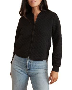 Marine Layer Corbet Quilted Bomber Jacket - Black
