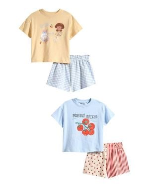 Next Kids' 4-Pack Assorted T-Shirts & Shorts Set - White