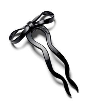 CHUNKS Large Bow Hairpin - Black