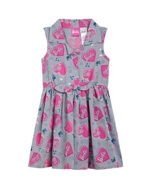 Barbie Sleeveless Chambray Dress - Purple